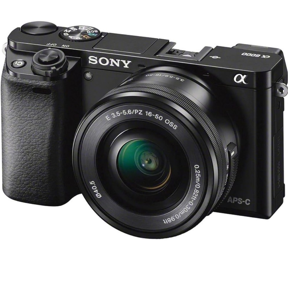 Sony Alpha a6000 Mirrorless Camera (Black) – 24.3MP w/ 16–50mm Power Zoom Lens